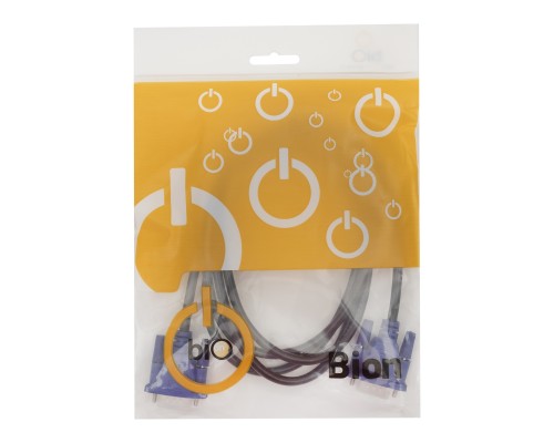 [Кабели HDMI / DVI / DP] Bion Кабель VGA 15M/15M, экранированный, ферритовые кольца, черный, 1.8 м [BXP-VGA2-018]