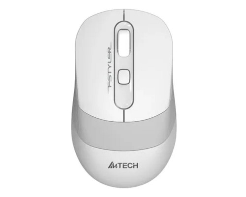 [Мышь] Мышь A4Tech Fstyler FG10S белый/серый оптическая (2000dpi) silent беспроводная USB для ноутбука (4bu
