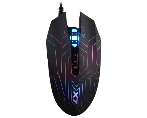 [Мышь] Мышь A4Tech X77 черный оптическая (2400dpi) USB (8but)