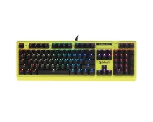 [Клавиатура] Клавиатура A4Tech Bloody B810RC Punk механическая желтый/черный USB for gamer LED