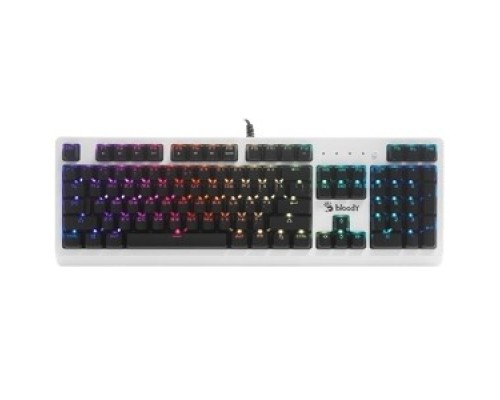 [Клавиатура] Клавиатура A4Tech Bloody B810RC механическая белый/черный USB for gamer LED