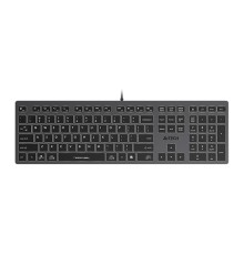 Клавиатура A4Tech Fstyler FX60 серый USB slim LED (FX60 GREY / NEON)
