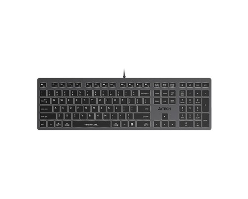 [Клавиатура] Клавиатура A4Tech Fstyler FX60 серый USB slim LED (FX60 GREY / WHITE)