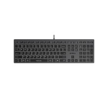 Клавиатура A4Tech Fstyler FX60H серый USB slim LED (FX60H GREY/NEON) [FX60H GREY/NEON]