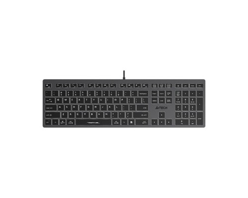 [Клавиатура] Клавиатура A4Tech Fstyler FX60H серый USB slim LED (FX60H GREY/NEON) [FX60H GREY/NEON]