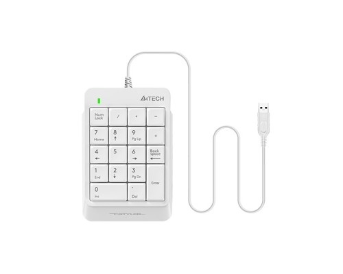 [Клавиатура] Числовой блок A4Tech Fstyler FK13P белый USB slim для ноутбука (FK13P WHITE)