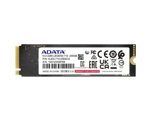 [накопитель] A-DATA SSD 256GB LEGEND 710 , M.2 2280 ALEG-710-256GCS PCIe Gen3x4 with NVMe