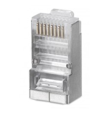 WRline Коннектор RJ-45 под витую пару, категория 5e, экранированный, универсальный (100 шт в упак) (WR-8P8C-5E-SH)