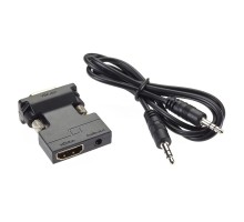 Aopen CA336A Переходник HDMI(F) --> VGA(M)+audio,1080*60Hz, VCOM <CA336A> [4895182225145]