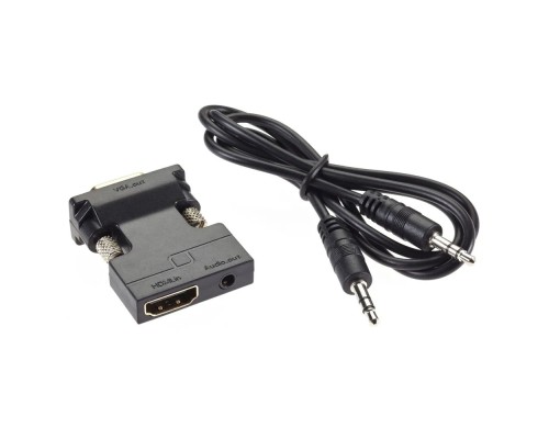 [кабели] Aopen CA336A Переходник HDMI(F) --> VGA(M)+audio,1080*60Hz, VCOM <CA336A> [4895182225145]