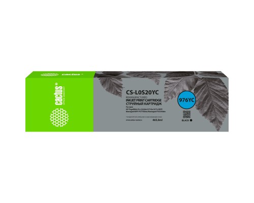 [расходные материалы] Картридж струйный Cactus CS-L0S20YC 976YC черный (465мл) для HP PageWide P55250dw/P57750dw