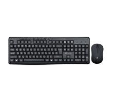 Комплект (клавиатура+мышь) Oklick 225M, USB, беспроводной, черный [1454537]