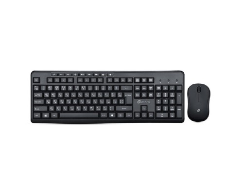 [Мышь] Комплект (клавиатура+мышь) Oklick 225M, USB, беспроводной, черный [1454537]