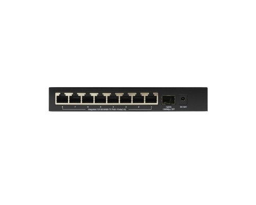 [Сетевое оборудование] ORIGO OS1209P/80W/A1A Неуправляемый PoE-коммутатор 8x100Base-TX PoE+, 1x1000Base-X SFP, PoE-бюджет 80 Вт, корпус металл