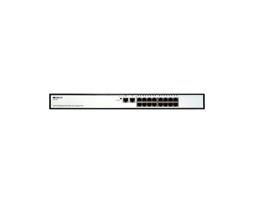 [Сетевое оборудование] ORIGO OS1218P/190W/A1A Неуправляемый PoE-коммутатор 16x100Base-TX PoE+, 2x1000Base-T, PoE-бюджет 190 Вт, корпус металл