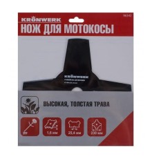 KRONWERK Нож для триммера 230х25,4, 4 лезвия [96342]