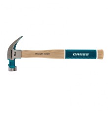 GROSS Молоток-гвоздодер,450 г, угол 45, магнит, обрезиненная рукоятка AMERICAN HICKORY  [10415]