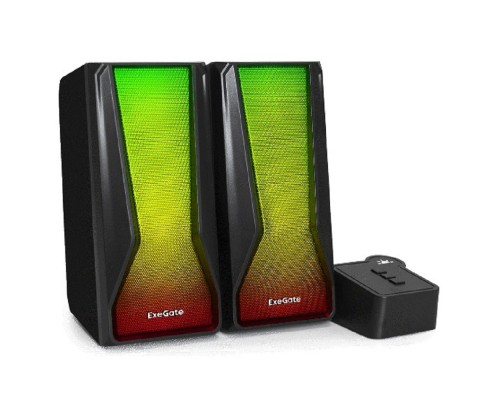 [Колонки EXEGATE] ExeGate Accord 230 EX289687RUS (питание USB,Bluetooth, 2х3Вт (6Вт RMS), 60-20000Гц, цвет черный, RGB подсветка, Color Box)