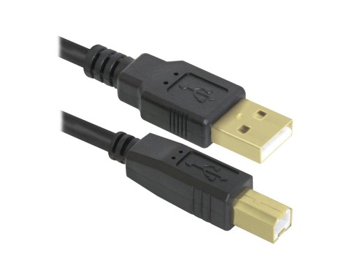 [кабели] Defender USB04-06 PRO Кабель USB 2.0  для соед. 1.8м AM/BM , зол.конт, 2фер.фил.  [87430]