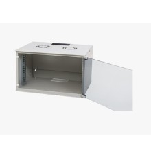 NEOMAX Шкаф телекоммуникационный  настенный 6U (520х400), стеклянная дверь, замок-ключ, разборный, цвет серый (1 коробка)[NM-CBWM-6U5240GKL-301-GY]