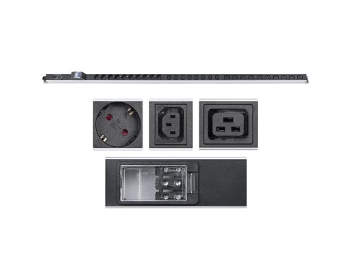 [Cabeus Аксессуары к монтажным шкафам] Cabeus PDU-32-10S-10C19-8C13-B-T Блок розеток для 19