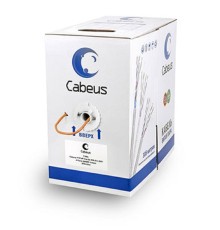 Cabeus FTP-4P-Cat.5e-SOLID-LSZH Кабель витая пара экранированная FTP (F/UTP), категория 5e, 4 пары (24 AWG), одножильный, экран - фольга, LSZH, нг(А)-HF, 305 м