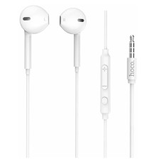 HOCO M55/ Наушники + микрофон/ Кнопка ответа/ 1.2м/ 3.5 mm jack/ White