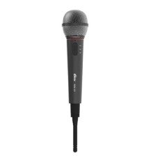 RITMIX RWM-101 black { 85 дБ, максимальная девиация: ± 30 КГц, переключатель вкл./выкл., 3 pin XLR - Jack 6.3 mm, 3 м, питание микрофона: 1,5 В (постоянный ток DC, батарейки АА)}
