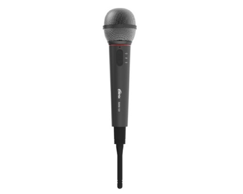 [Наушники, микрофоны RITMIX] RITMIX RWM-101 black { 85 дБ, максимальная девиация: ± 30 КГц, переключатель вкл./выкл., 3 pin XLR - Jack 6.3 mm, 3 м, питание микрофона: 1,5 В (постоянный ток DC, батарейки АА)}