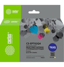 Картридж струйный Cactus CS-EPT02Q4 T02Q желтый (660мл) для Epson WorkForce Enterprise WF-C20600D4TW