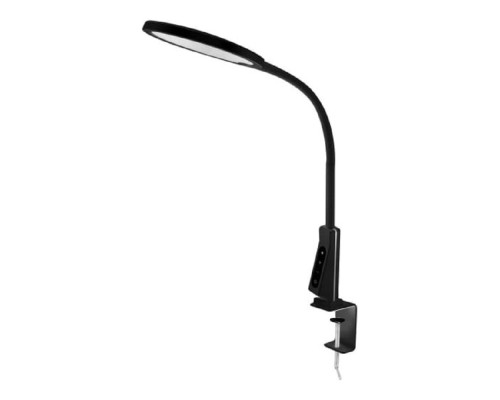 [Camelion Настольные светильники] Camelion KD-837  C02 черн.LED(Свет-к наст.,на струбц., 7Вт,230В,450лм,сенс.рег.ярк и цвет.темп,USB-5В,1А )