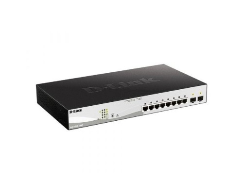 [Сетевое оборудование] D-Link DGS-1210-10MP/F3A PROJ Настраиваемый L2 коммутатор с 8 портами 10/100/1000Base-T и 2 портами 1000Base-X SFP (8 портов PoE 802.3af/at, PoE-бюджет 130 Вт)