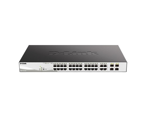 [Сетевое оборудование] D-Link DGS-1210-28P/F5A Настраиваемый L2 коммутатор с 24 портами 10/100/1000Base-T и 4 комбо-портами 100/1000Base-T/SFP (24 порта PoE 802.3af/at, PoE-бюджет 193 Вт)