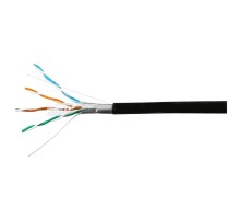 SkyNet Кабель Premium FTP outdoor 4x2x0,51 на тросу, медный, FLUKE TEST, кат.5e, однож., 100 м, box, черный [CSP-FTP-4-CU-OUTR/100]