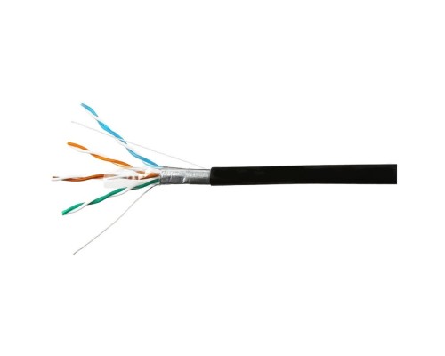 [Витая пара] SkyNet Кабель Premium FTP outdoor 4x2x0,51 на тросу, медный, FLUKE TEST, кат.5e, однож., 100 м, box, черный [CSP-FTP-4-CU-OUTR/100]