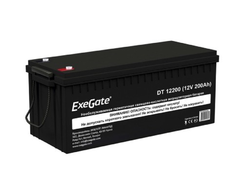 [батареи] Exegate EX282991RUS Аккумуляторная батарея ExeGate DT 12200 (12V 200Ah, под болт М8)