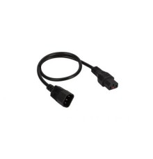 Кабель Lanmaster LAN-PP13L/14-0.5-BK C13-С14 проводник.:3x0.75мм2 0.5м 220В (упак.:1шт) черный