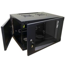Шкаф коммутационный Lanmaster Next (TWT-CBWNG-18U-6X6-BK) 18U 550x600мм пер.дв.стекл 60кг черный 29кг 988мм IP20