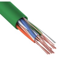 Rexant (01-0061) Кабель витая пара U/UTP, CAT 5e, нг(А)-LSLTx, 4х2х0,52мм, 24AWG, INDOOR, SOLID, зеленый, 305м