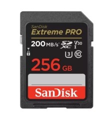 SecureDigital 256GB SanDisk Extreme Pro UHS-I Class 3 (U3) V30 200/140 MB/s <SDSDXXD-256G-GN4IN>