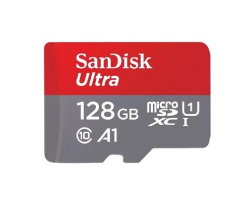 [Карта памяти ] Micro SecureDigital 128GB SanDisk Ultra Class 10, UHS-I, R 140 МБ/с, <SDSQUAB-128G-GN6MN> без адаптера SD
