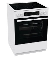 Плита Электрическая Gorenje GECS6C70WC белый/черный стеклокерамика (без крышки)