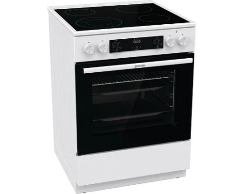 [Микроволновая печь] Плита Электрическая Gorenje GECS6C70WC белый/черный стеклокерамика (без крышки)