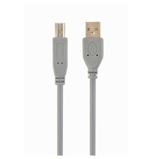 Filum Кабель USB 2.0, 1.8 м., серый, разъемы: USB A male-USB B male, пакет. [FL-C-U2-AM-BM-1.8M] (894159)