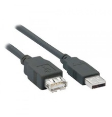 Filum Кабель удлинитель USB 2.0, 1 м., серый, разъемы: USB A male-USB A female, пакет. [FL-C-U2-AM-AF-1M] (894168)