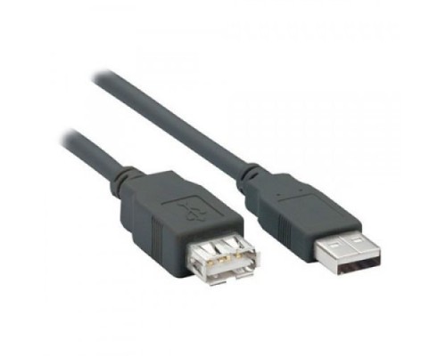 [кабель] Filum Кабель удлинитель USB 2.0, 1 м., серый, разъемы: USB A male-USB A female, пакет. [FL-C-U2-AM-AF-1M] (894168)