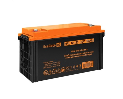 [батареи] Exegate EX285657RUS Аккумуляторная батарея ExeGate HRL 12-120 (12V 120Ah, под болт М8)