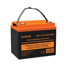 Exegate EX285653RUS Аккумуляторная батарея ExeGate HRL 12-75 (12V 75Ah, под болт М6)
