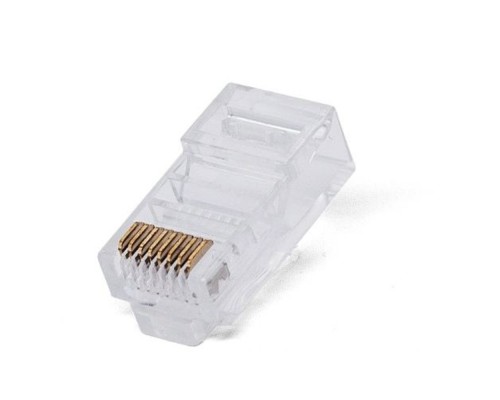 [Коннектор] Filum FL-NA-PLUG5E-2 Коннектор RJ-45, 5E кат., 8p8c, 6 мкм, универсальный, для одножильного и многожильного кабеля, уп/10 шт (00-00873365)