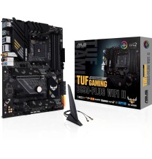 ASUS TUF GAMING B550-PLUS WIFI II (Socket AM4, ATX, 4xDDR4(128GB), DP/HDMI, 1xPCIe 4.0x16/1xPCIe 3.0x16/3xPCIe 3.0, 1xLAN (2.5GbE), Wi-Fi, BT, 6xSATA 6Gb/s, 2xM.2, 1xType-C 5xUSB 3.2, 2xUSB 2.0)